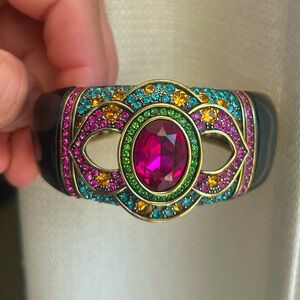 Heidi Daus Multi Colored Crystal Cuff Bracelet